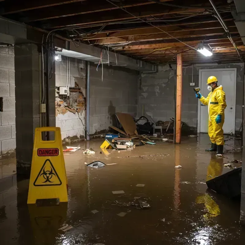 Flooded Basement Electrical Hazard in Clifton Heights, PA Property